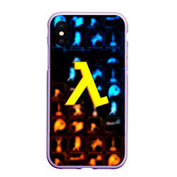 Чехол iPhone XS Max матовый Портал x Халва текстура, цвет: 3D-сиреневый