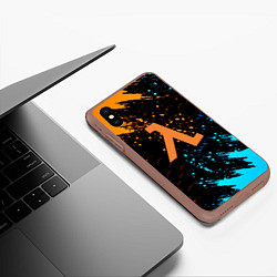 Чехол iPhone XS Max матовый Half life текстура краски, цвет: 3D-коричневый — фото 2