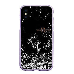 Чехол iPhone XS Max матовый Three days grace краски, цвет: 3D-светло-сиреневый
