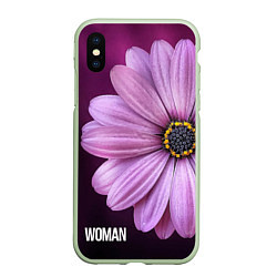 Чехол iPhone XS Max матовый Фиолетовый цветок - WOMAN