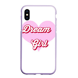 Чехол iPhone XS Max матовый Девушка-мечта и розовое сердце