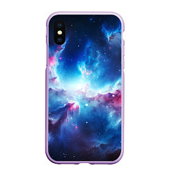 Чехол iPhone XS Max матовый Fascinating cosmic expanses, цвет: 3D-сиреневый