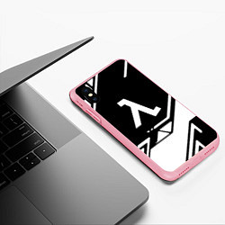 Чехол iPhone XS Max матовый Half life текстура геометрия, цвет: 3D-баблгам — фото 2