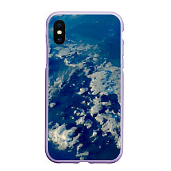 Чехол iPhone XS Max матовый Небо Земли - star dust, цвет: 3D-светло-сиреневый