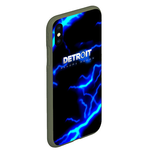 Чехол iPhone XS Max матовый Detroit become human storm / 3D-Темно-зеленый – фото 2