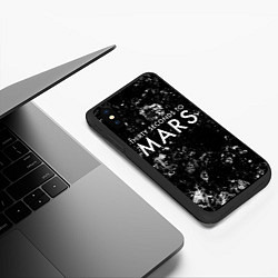 Чехол iPhone XS Max матовый Thirty Seconds to Mars black ice, цвет: 3D-черный — фото 2