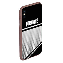 Чехол iPhone XS Max матовый Fortnite geometry sport, цвет: 3D-коричневый — фото 2