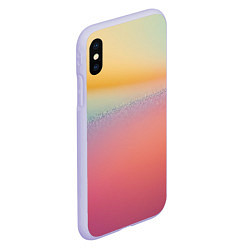 Чехол iPhone XS Max матовый Радужные переходы градиент, цвет: 3D-светло-сиреневый — фото 2