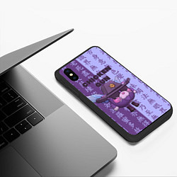 Чехол iPhone XS Max матовый Чикен ган иероглифы, цвет: 3D-черный — фото 2
