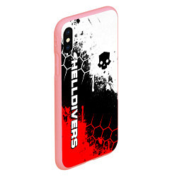 Чехол iPhone XS Max матовый Helldivers 2: Skull Logo, цвет: 3D-баблгам — фото 2