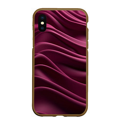 Чехол iPhone XS Max матовый Шелк бургунди