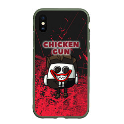 Чехол iPhone XS Max матовый Chicken gun clown