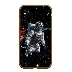 Чехол iPhone XS Max матовый The dalmatian brave cosmonaut - ai art