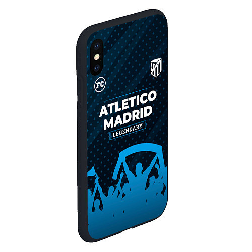Чехол iPhone XS Max матовый Atletico Madrid legendary форма фанатов / 3D-Черный – фото 2