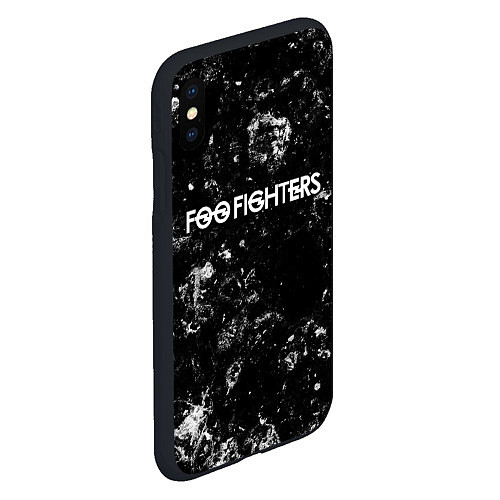 Чехол iPhone XS Max матовый Foo Fighters black ice / 3D-Черный – фото 2