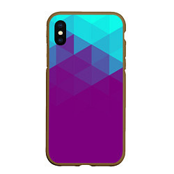 Чехол iPhone XS Max матовый Geometry polygonal psy