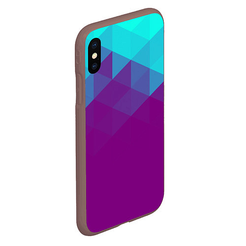 Чехол iPhone XS Max матовый Geometry polygonal psy / 3D-Коричневый – фото 2