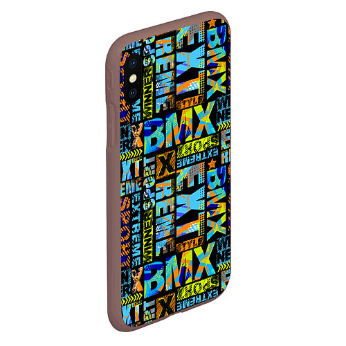 Чехол iPhone XS Max матовый Extreme sport BMX / 3D-Коричневый – фото 2