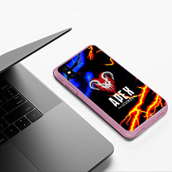 Чехол iPhone XS Max матовый Apex legens storm, цвет: 3D-розовый — фото 2