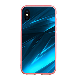 Чехол iPhone XS Max матовый Geometry stripes neon color, цвет: 3D-баблгам