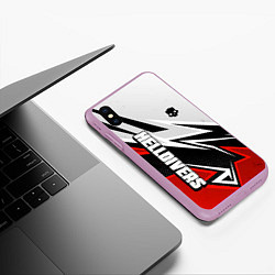 Чехол iPhone XS Max матовый Helldivers 2: White x Red, цвет: 3D-сиреневый — фото 2
