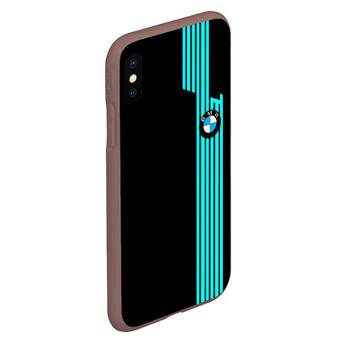 Чехол iPhone XS Max матовый BMW sport line geometry / 3D-Коричневый – фото 2