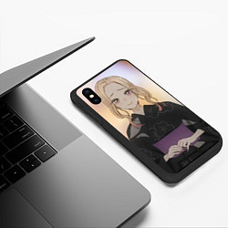 Чехол iPhone XS Max матовый Эта фарфоровая кукла Марин, цвет: 3D-черный — фото 2