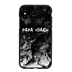 Чехол iPhone XS Max матовый Papa Roach black graphite, цвет: 3D-черный