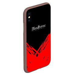 Чехол iPhone XS Max матовый Bloodborne souls краски, цвет: 3D-коричневый — фото 2