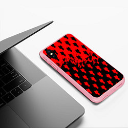 Чехол iPhone XS Max матовый Billie Eilish pattern music steel, цвет: 3D-баблгам — фото 2