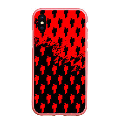 Чехол iPhone XS Max матовый Billie Eilish pattern music steel, цвет: 3D-баблгам