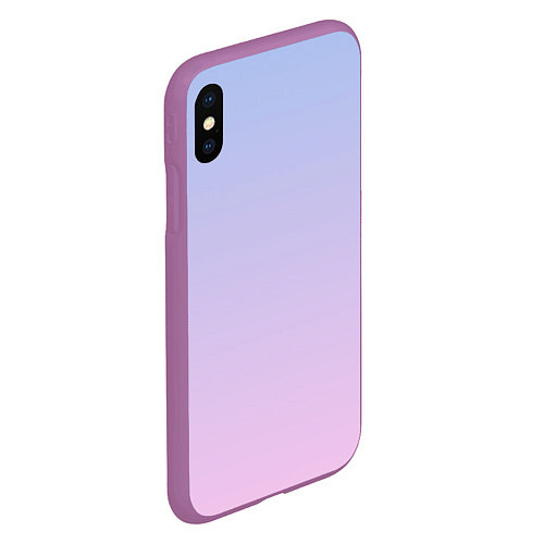 Чехол iPhone XS Max матовый Градиент лавандовый / 3D-Фиолетовый – фото 2