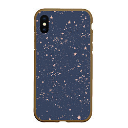 Чехол iPhone XS Max матовый Космическое поле звёзд