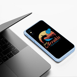 Чехол iPhone XS Max матовый Арракис Дюна Шаи-Хулуд, цвет: 3D-голубой — фото 2