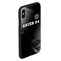 Чехол iPhone XS Max матовый Bayer 04 sport на темном фоне посередине, цвет: 3D-черный — фото 2