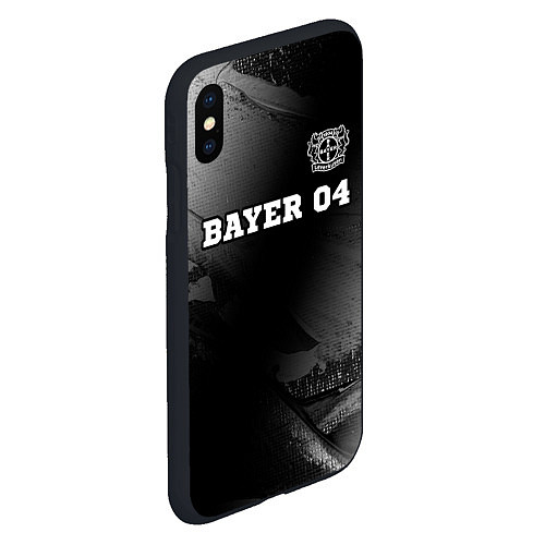 Чехол iPhone XS Max матовый Bayer 04 sport на темном фоне посередине / 3D-Черный – фото 2