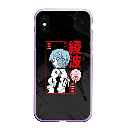 Чехол iPhone XS Max матовый Evangelion - Рей Аянами