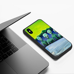 Чехол iPhone XS Max матовый Спящая красавица 3000 и Инопланетяне, цвет: 3D-черный — фото 2