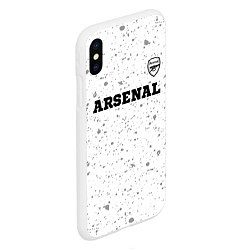 Чехол iPhone XS Max матовый Arsenal sport на светлом фоне посередине, цвет: 3D-белый — фото 2