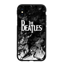 Чехол iPhone XS Max матовый The Beatles black graphite, цвет: 3D-черный