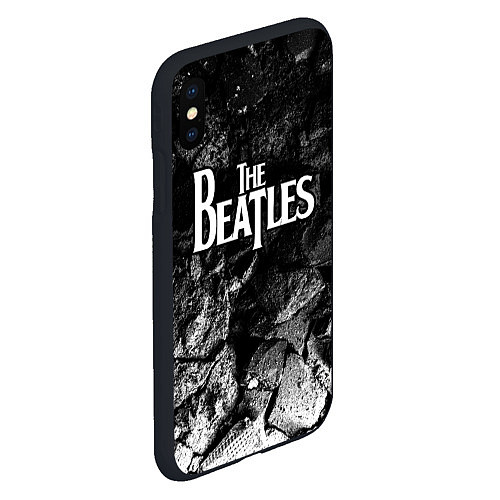 Чехол iPhone XS Max матовый The Beatles black graphite / 3D-Черный – фото 2