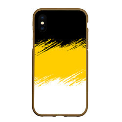 Чехол iPhone XS Max матовый Имперский флаг России штриховка