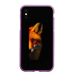Чехол iPhone XS Max матовый Морда рыжей лисы