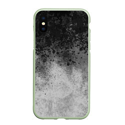 Чехол iPhone XS Max матовый Абстракция - серые чернила