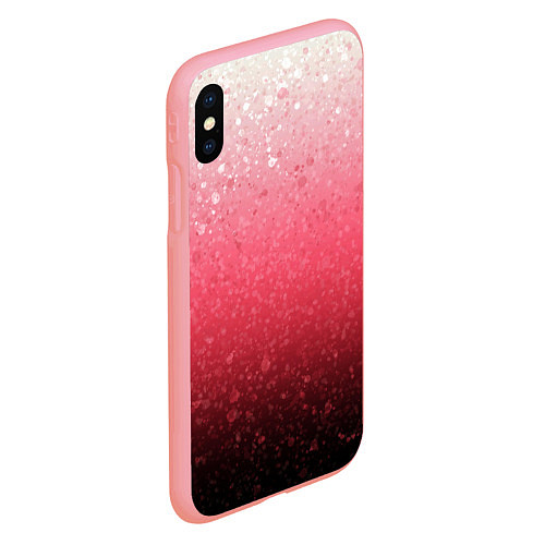 Чехол iPhone XS Max матовый Градиент розово-чёрный брызги / 3D-Баблгам – фото 2