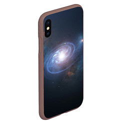 Чехол iPhone XS Max матовый Спиральная галактика, цвет: 3D-коричневый — фото 2