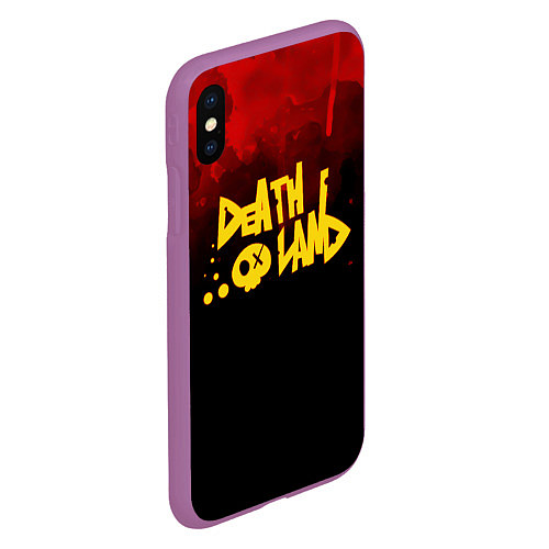 Чехол iPhone XS Max матовый Death land Bokuyaba / 3D-Фиолетовый – фото 2