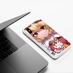 Чехол iPhone XS Max матовый Touhou Project Flandre милая улыбка, цвет: 3D-белый — фото 2