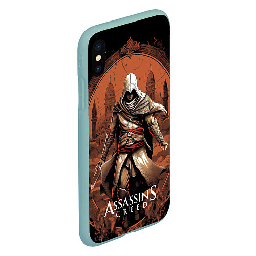 Чехол iPhone XS Max матовый Assassins creed город в песках / 3D-Мятный – фото 2