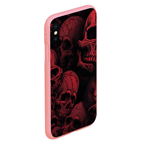 Чехол iPhone XS Max матовый Кровавые черепа / 3D-Баблгам – фото 2